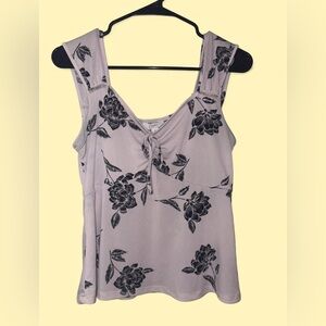 Candie’s Floral Tie Front Tank Top - Size Medium